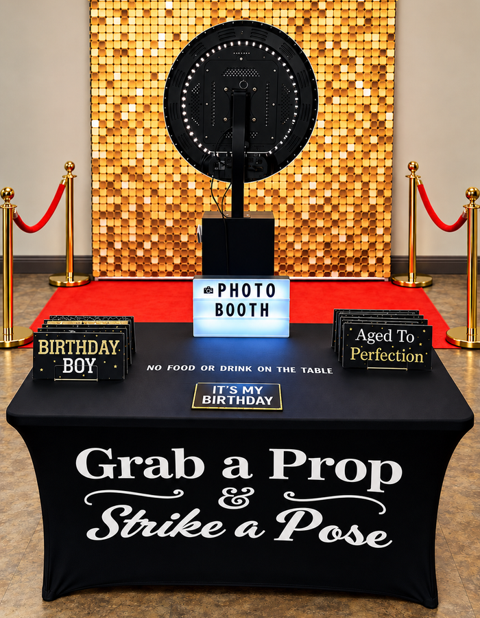 Photo booth setup in progress